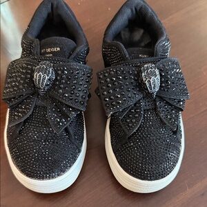 Kurt Geiger Kids mini Laney bow Sparkle Sneakers